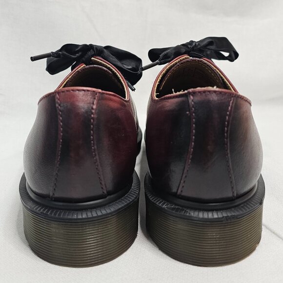 Dr Doc Martens Air Wair 1461 Lace Up Oxfords Burgundy Shoes Women's Size 7 Men 6 - Picture 6 of 13